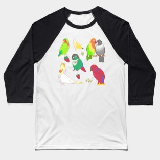 Parrot Friends Sticker Pack Baseball T-Shirt